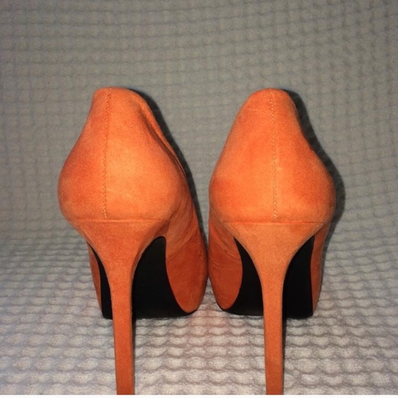 ZARA Orange and Purple Suede Platform Peed Pumps - Picture 6 of 8
